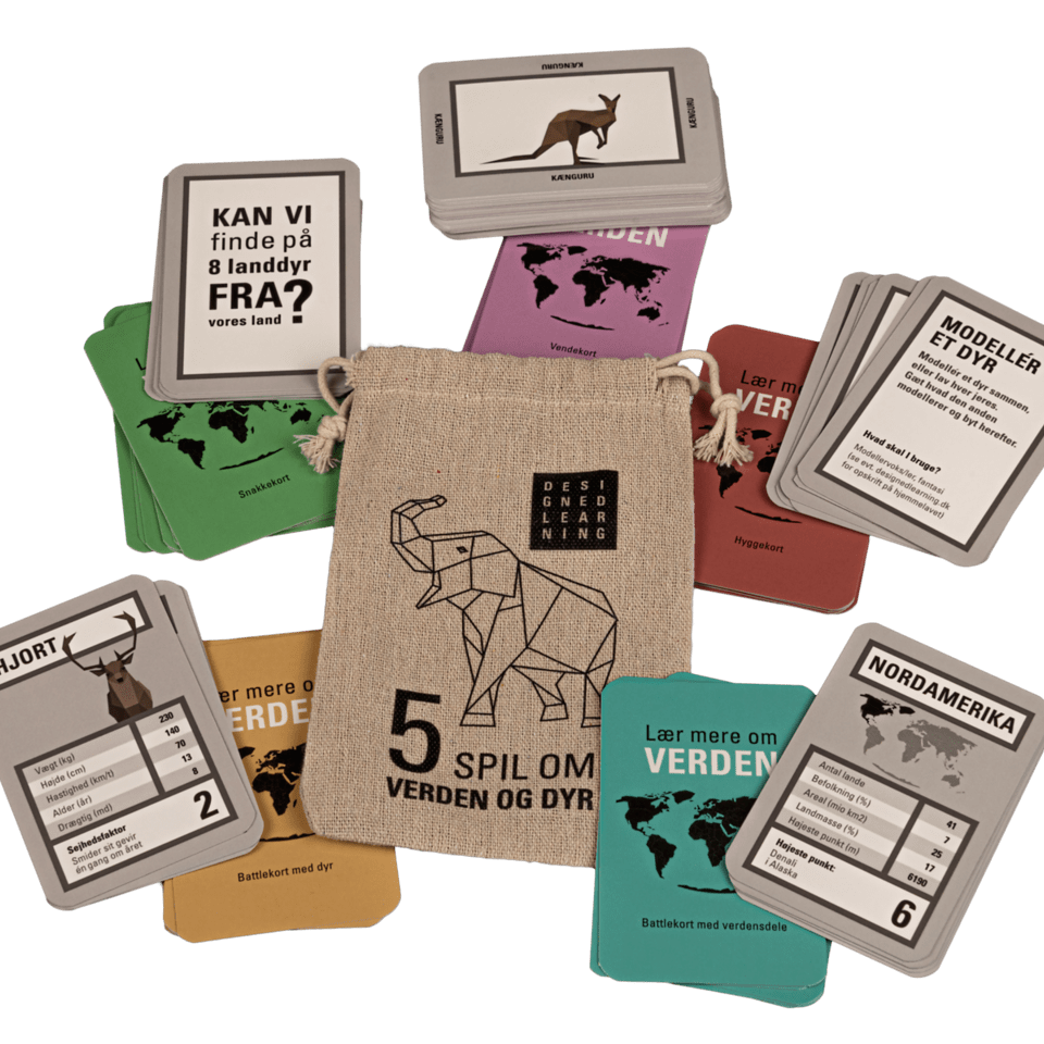 verdensspil, verden med dyr, kortspil